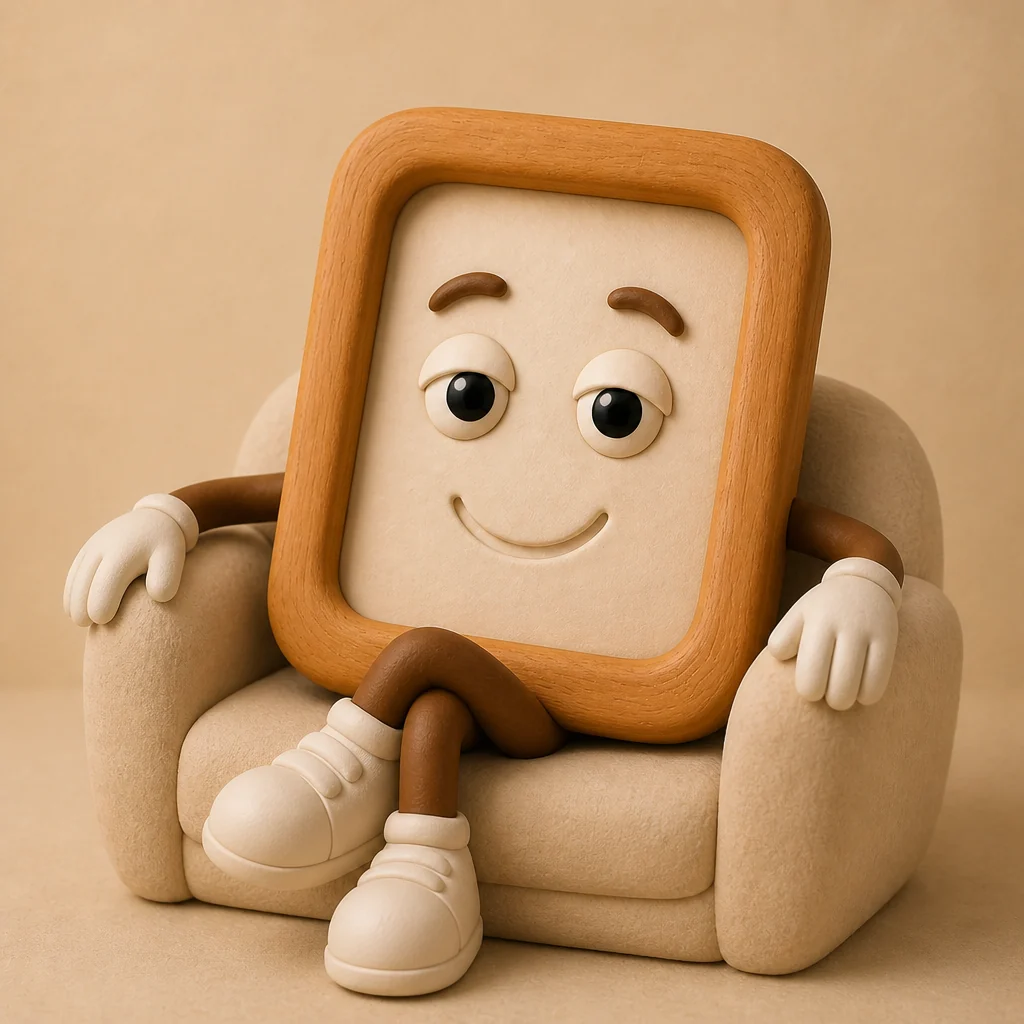 Meet Framesy, relaxed in his armchair