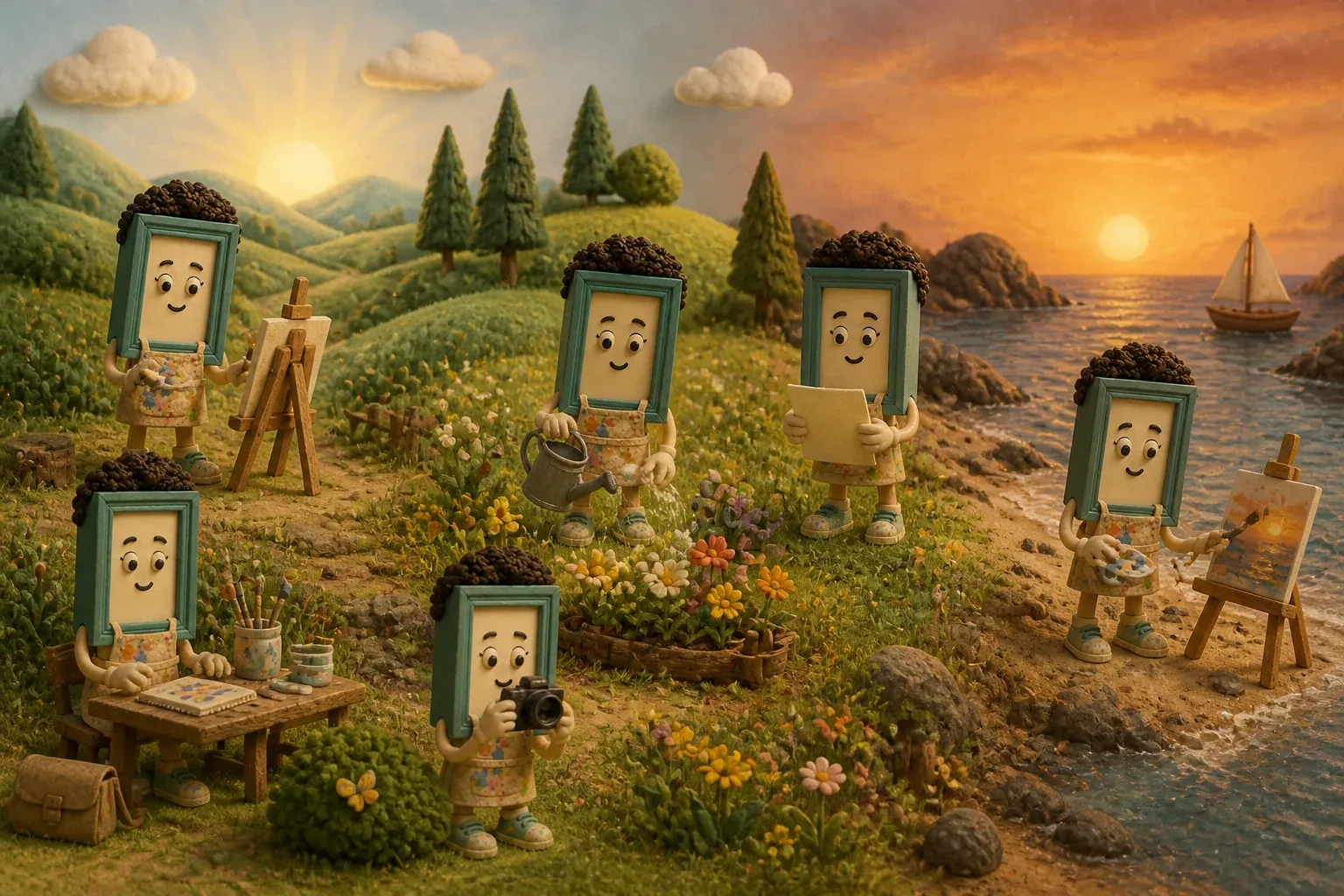 A day is not a column of rows. It is a landscape we travel, dawn to dusk. Simone maps hers and suddenly knows where to rest.