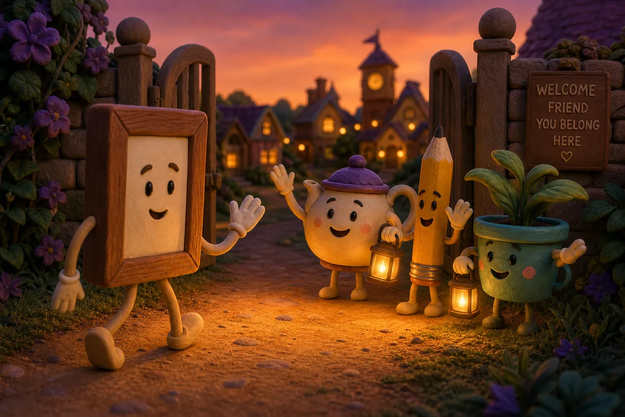 The village is waiting, lanterns lit.
