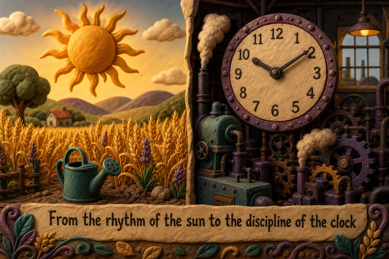From the rhythm of the sun to the discipline of the clock.