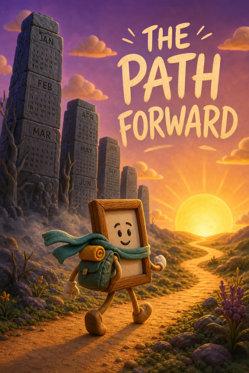 Out of the blocks, toward the path.
