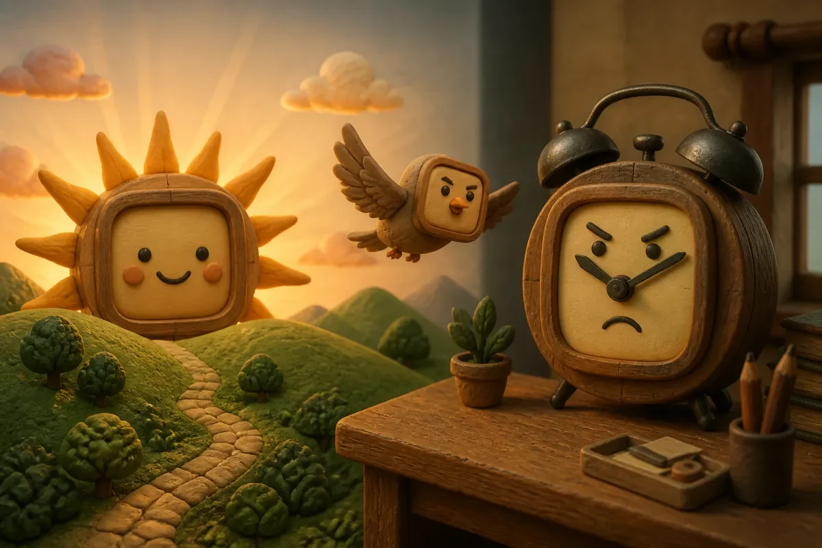 We used to keep time by the sun. Then a factory bought a clock, and here we all are.