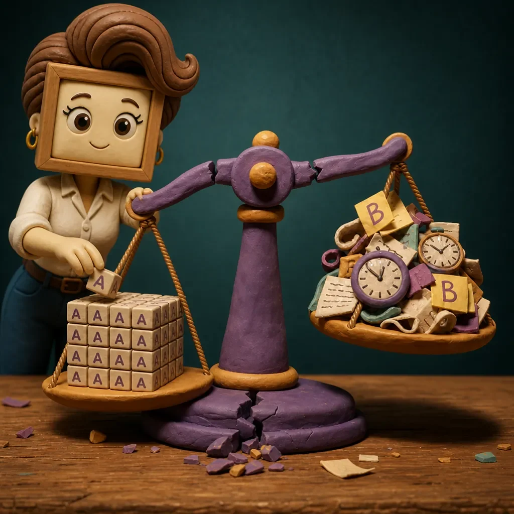Rigid grid or total chaos. Mira weighs them. The scale's broken because it's a trick question.