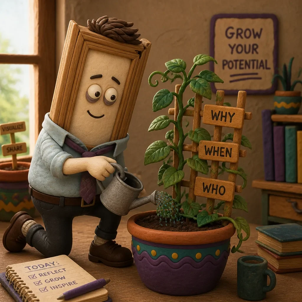 Water the checkbox, grow a twig. Water the whole reason, grow a garden. Barry's slowly catching on.