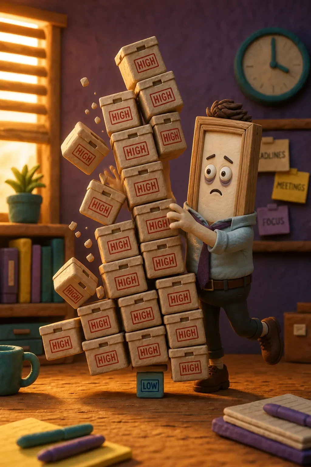 Barry promoted every task to top priority. Now nothing is, and the tower has notes.