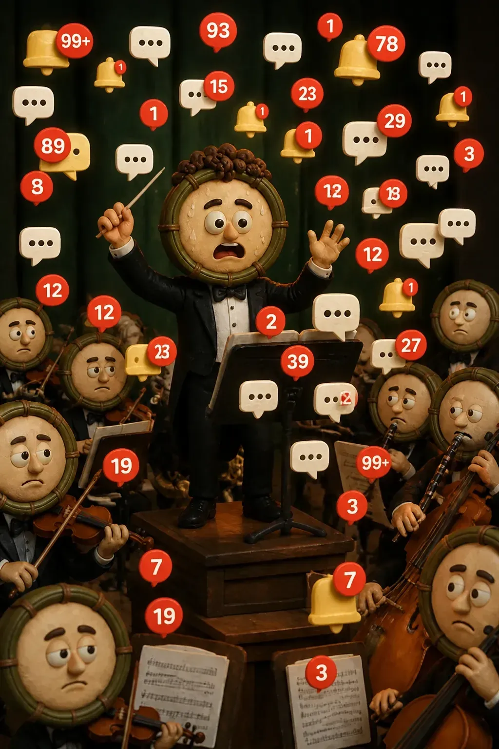 Nko is trying to conduct a symphony. The notifications would like a word. Several words. Right now.