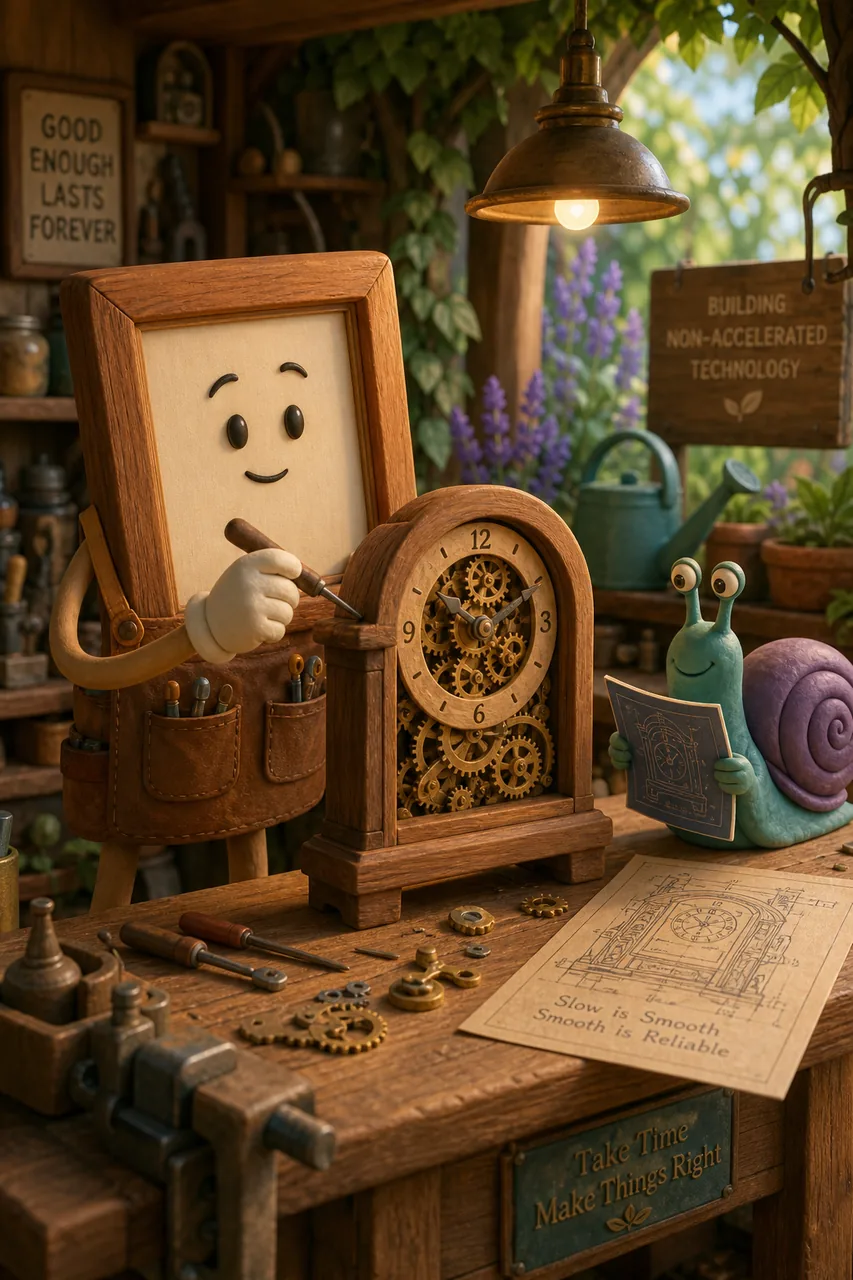 Building the slow clock, with consultant.