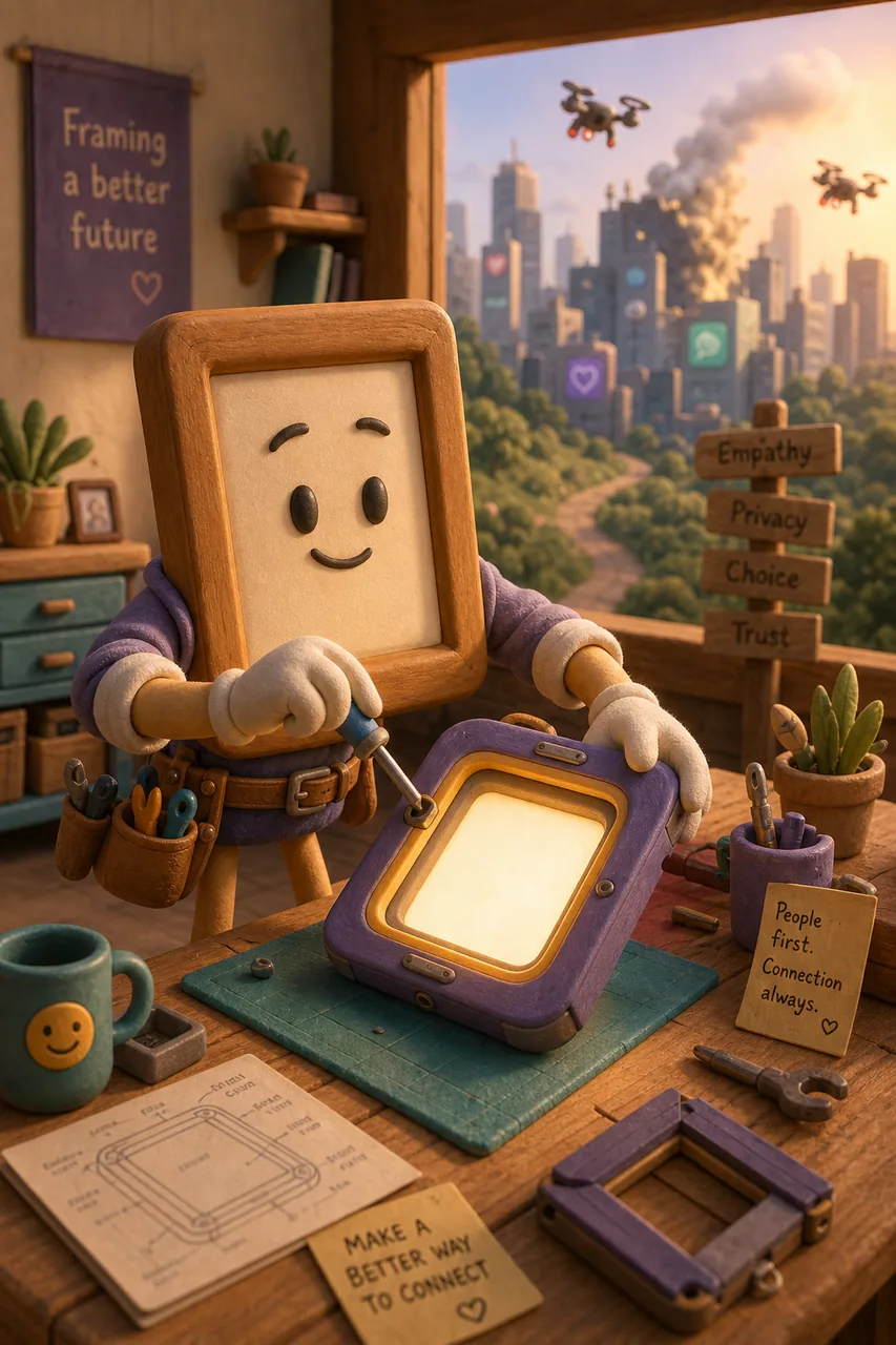 Built outside the city of towers, at dawn.