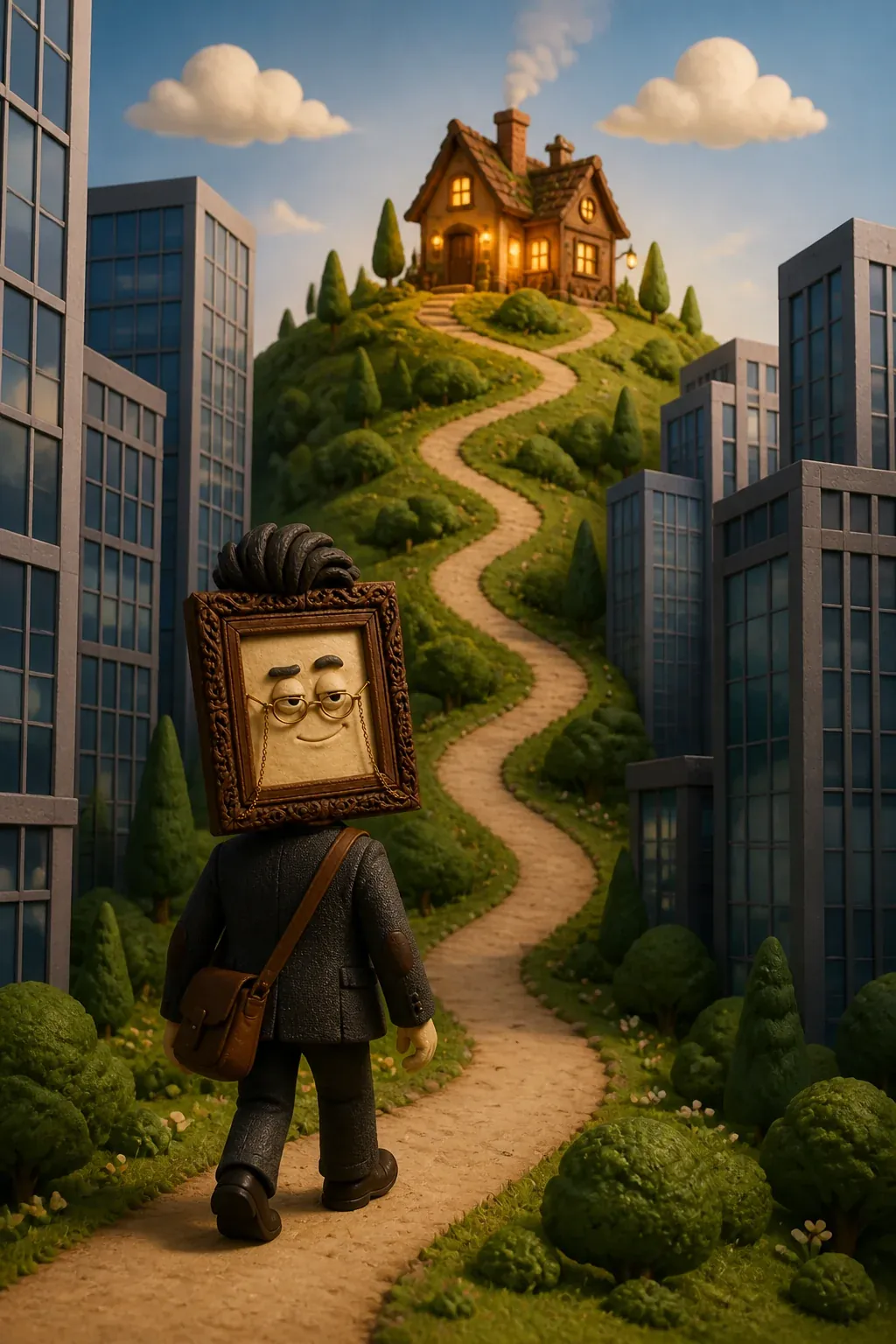Gus walks past the glass towers to a little lit workshop on the hill. "Huh," he says, which from Gus is a rave.