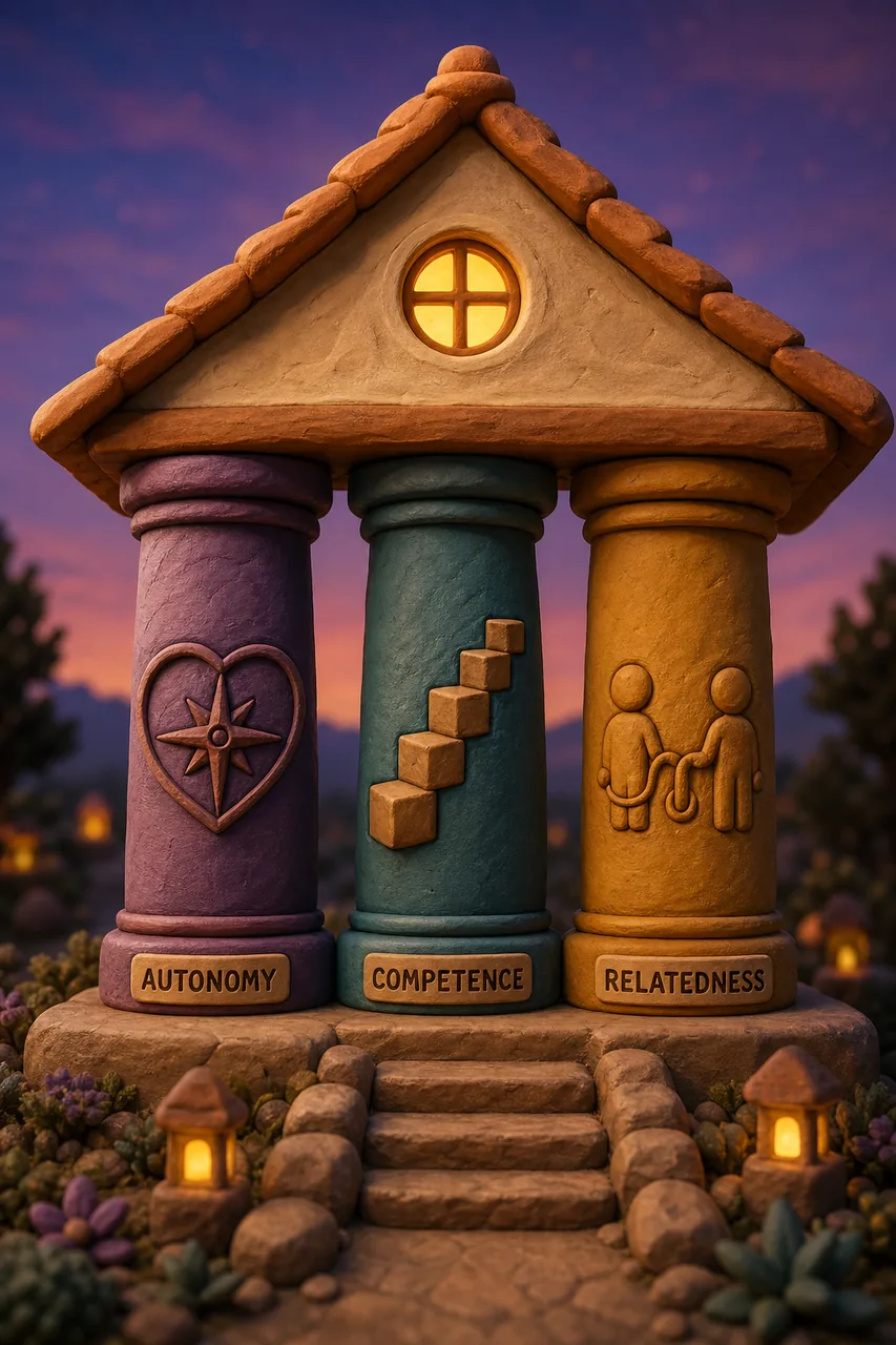 Autonomy, competence, relatedness — holding up one home.