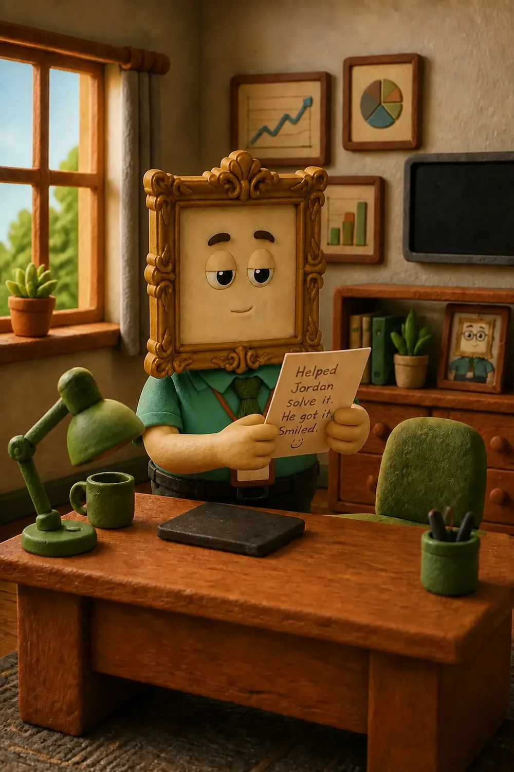 Dash turning the dashboard off and reading a handwritten note