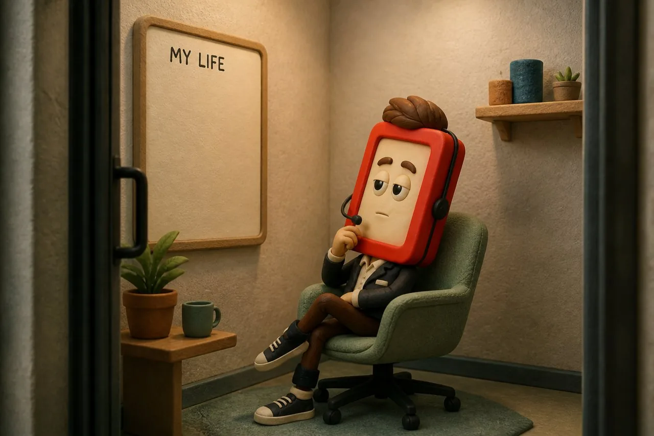 Marlo alone, staring quietly at the blank MY LIFE board